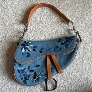 Vintage Limited Edition Denim Dior Saddle Bag